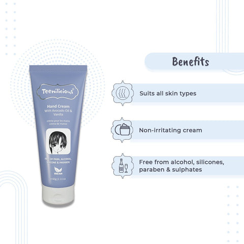 Teenilicious Hand Cream with Avocado Oil & Vanilla