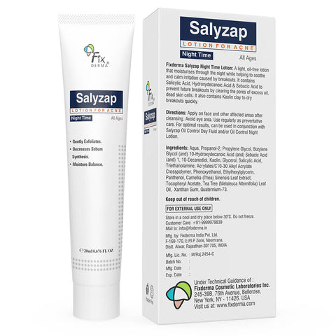 Salyzap Night Time Lotion - Acne Prone Skin